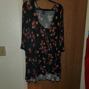 BLACK FLORAL BLOUSE